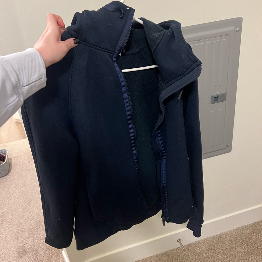 Navy Blue Zip-Up Jacket
